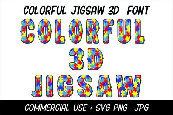 Colorful 3D Jigsaw Font: A Design Game-Changer