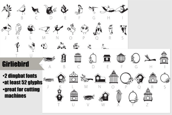 Girliebird Font: Whimsical Birds and Charming Design