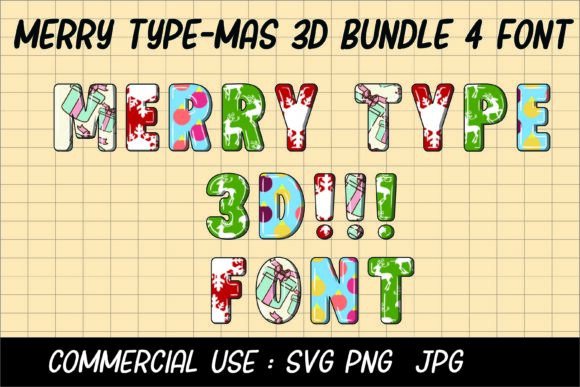 Merry Type-Mas 3D Font: Unwrapping Festive Typography