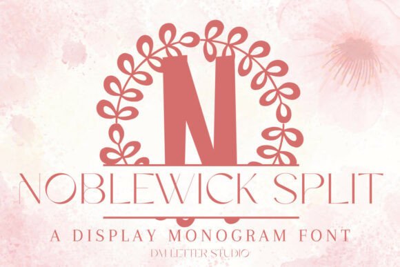 Noblewick Split Monogram Font: Crafting Timeless Personalization