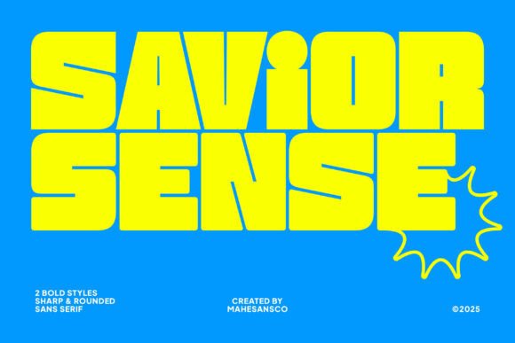 Savior Sense Font: A Modern Powerhouse for Bold Branding