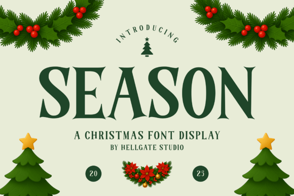 Season Font: Classic Serif Elegance for Christmas