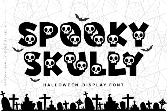 Spooky Skully Font by Kelik 7ntypes: The Playful Typeface for Halloween Designs