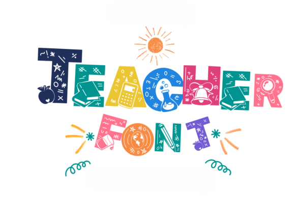 Teacher Font: Bold, Doodle-Filled Display Type